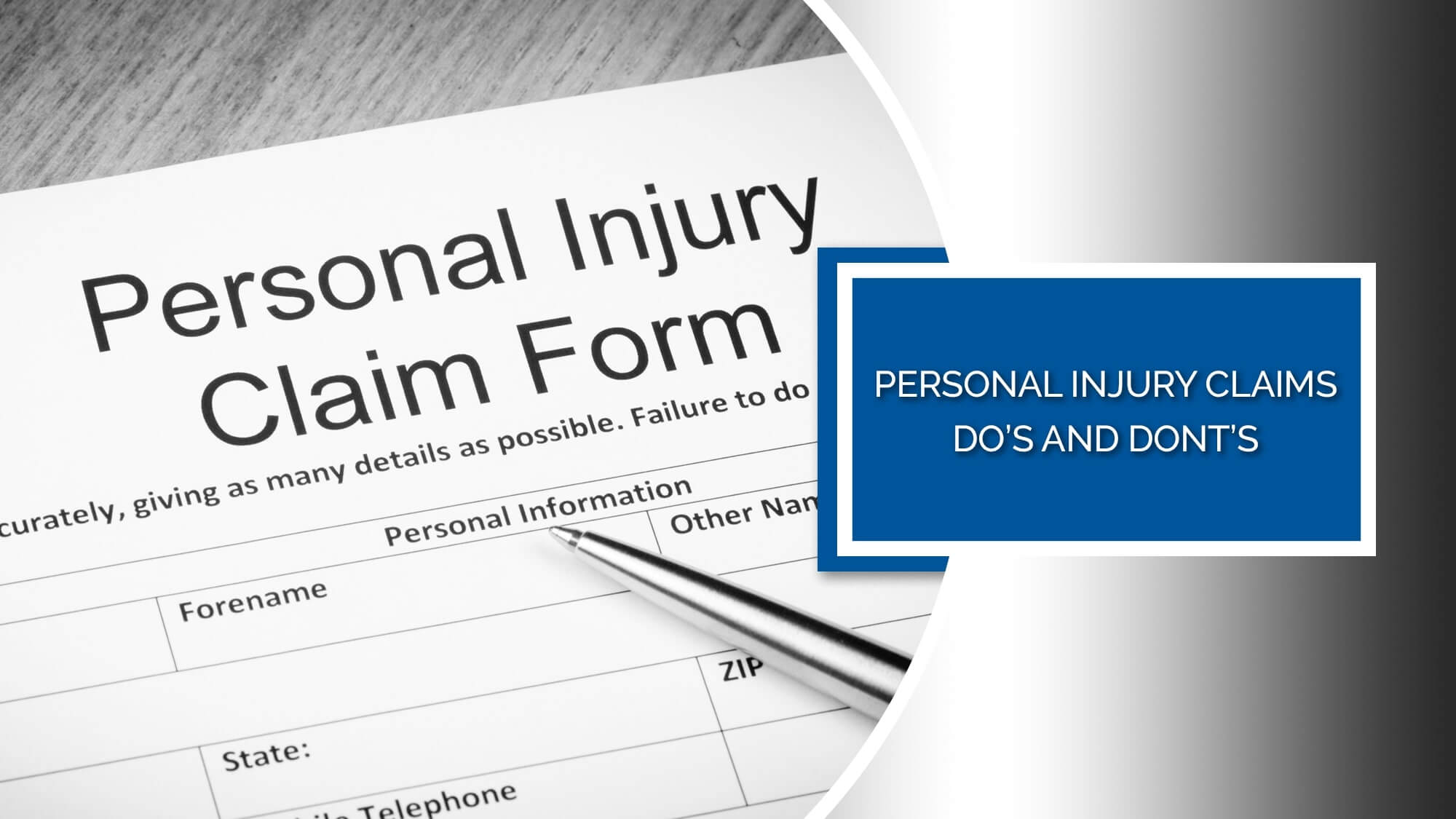 personal injury do's and dont's header image